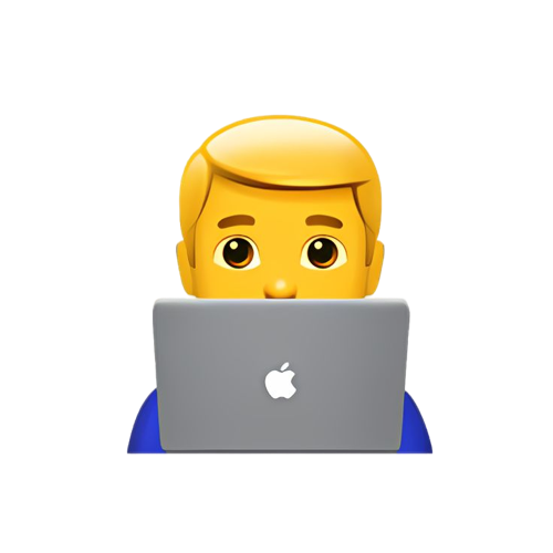 Emoji de un profesional trabajando con su portátil